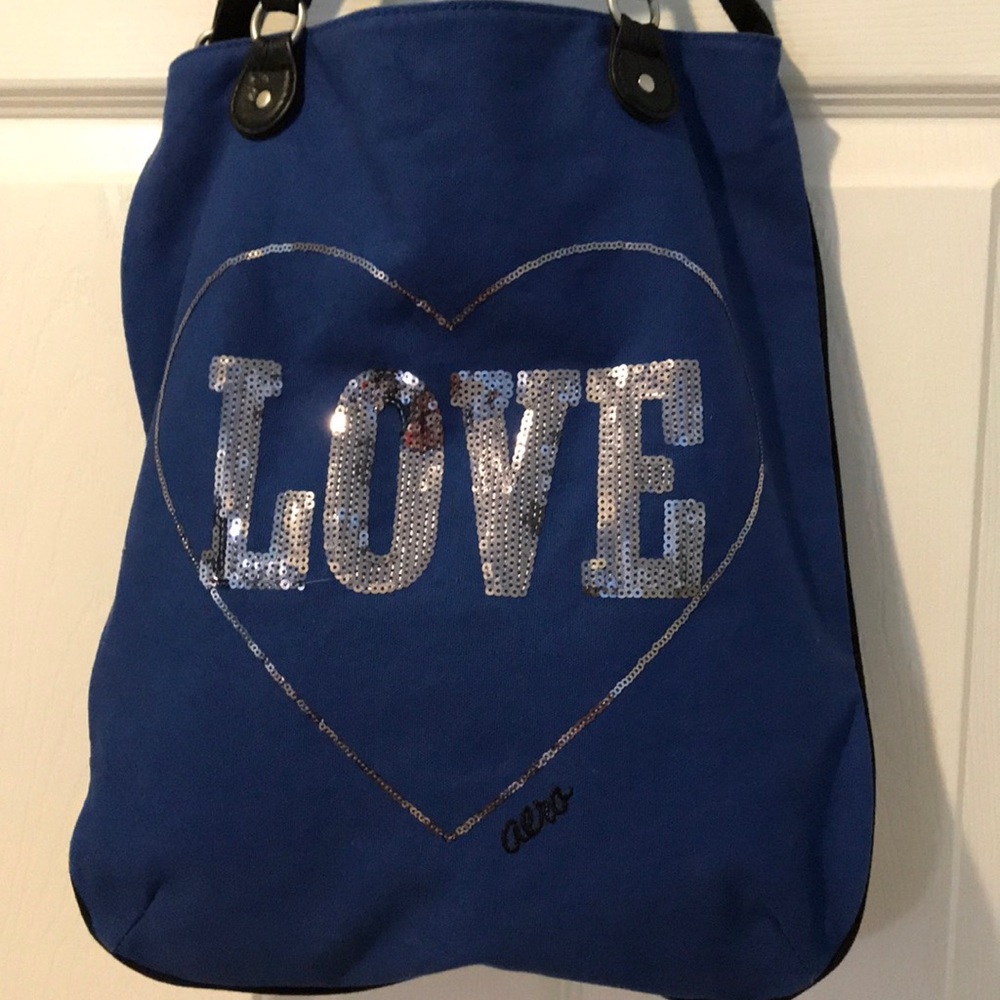 Aeropostale blue canvas bag